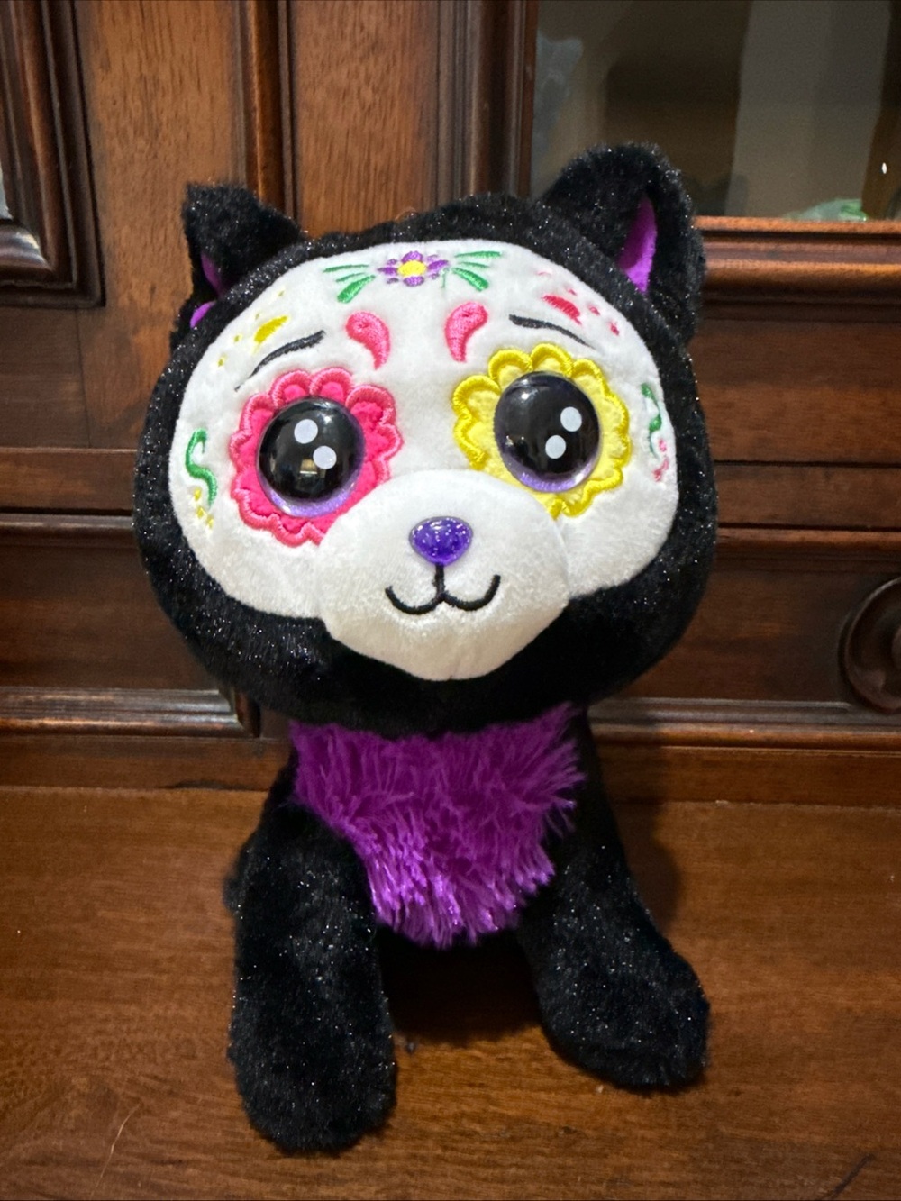 Russ Lil Peepers Black Cat Stuff Plush “Day Of Dead” KellyToy Stuffed Animal